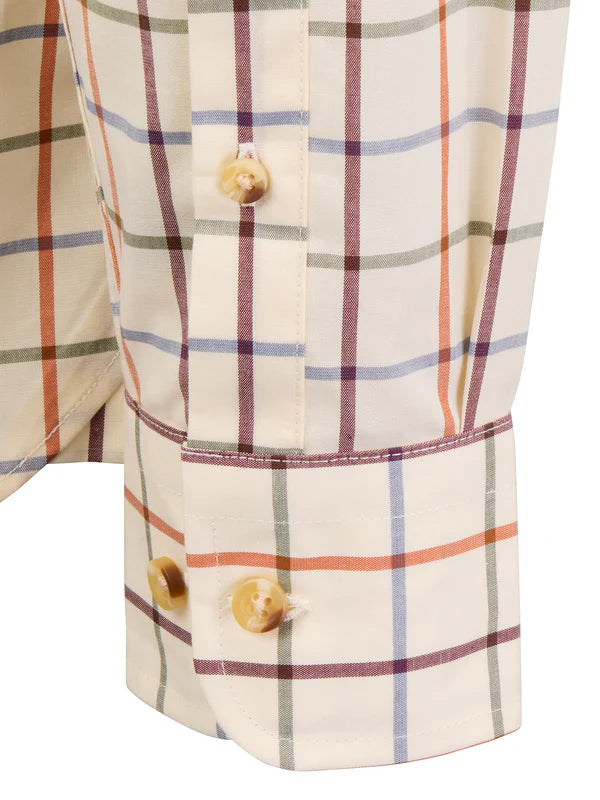 Afbeelding laden in Galerijviewer, Laksen Dawson, Sporting Stretch Shirt, burnt orange/cornflower/bordeaux/forest
