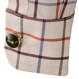 Laksen Dawson, Sporting Stretch Shirt, burnt orange/cornflower/bordeaux/forest