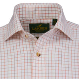 Laksen Harvey Cotton Wool Shirt, burnt orange/rum