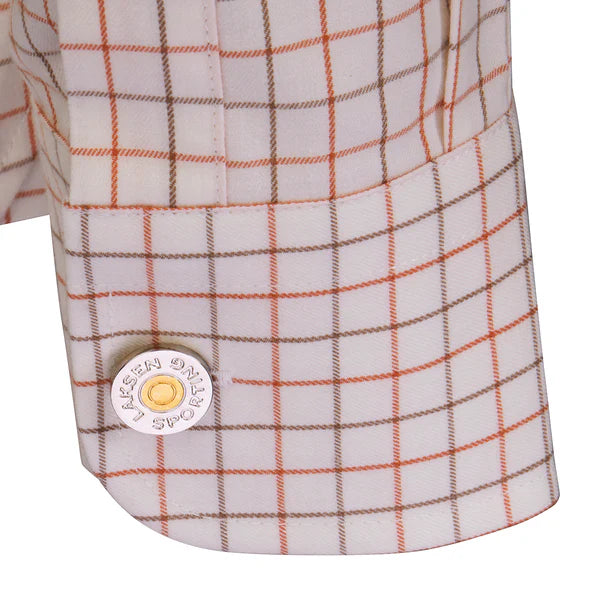 Afbeelding laden in Galerijviewer, Laksen Harvey Cotton Wool Shirt, burnt orange/rum
