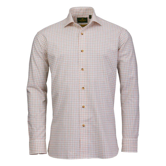 Laksen Harvey Cotton Wool Shirt, burnt orange/rum