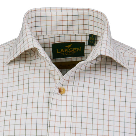 Laksen Irving Cotton Wool Shirt, olive/rum