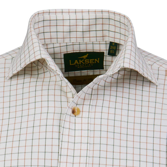Laksen Irving Cotton Wool Shirt, olive/rum