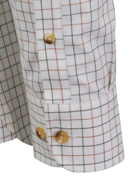 Laksen Irving Cotton Wool Shirt, olive/rum