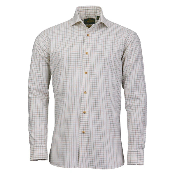Laksen Irving Cotton Wool Shirt, olive/rum