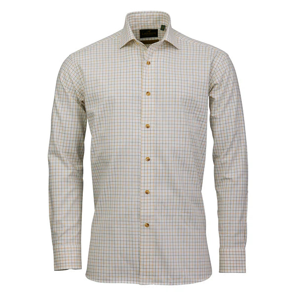 Afbeelding laden in Galerijviewer, Laksen Jerrod Cotton Wool Shirt, gorse/olive
