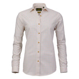 Laksen Haley Cotton Wool Shirt, burnt orange/rum