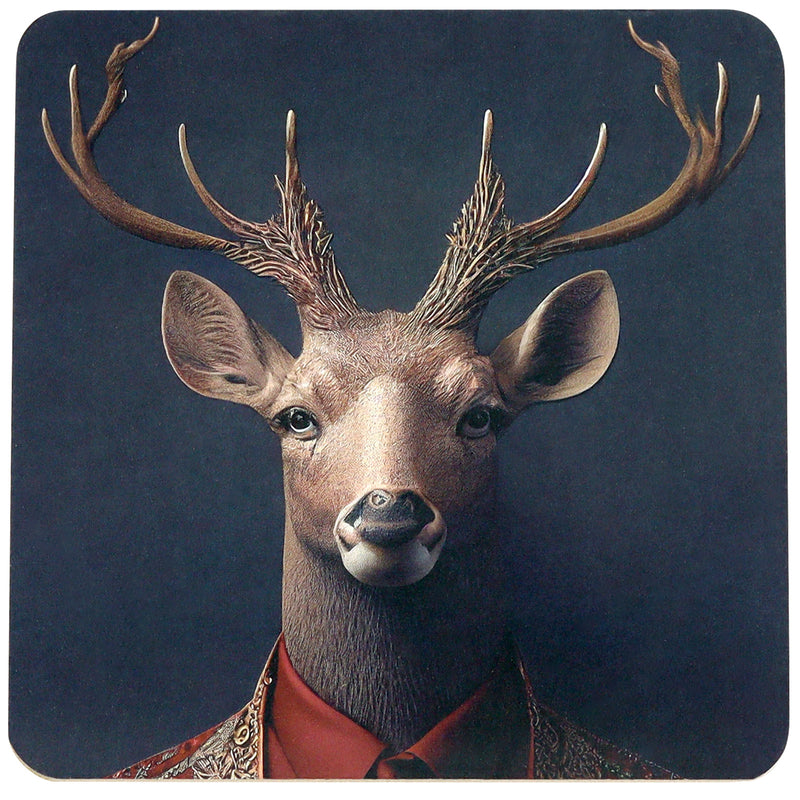 Afbeelding laden in Galerijviewer, Onderzetters, set van 6, &quot;Wild Gentlemen&quot;
