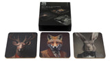 Onderzetters, set van 6, "Wild Gentlemen"