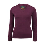 Laksen Carnaby, merino damestrui met V-hals, heather