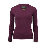 Laksen Carnaby, merino damestrui met V-hals, heather