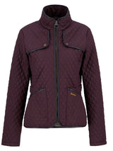 Barbour Dahlia Quilted Jacket, black cherry