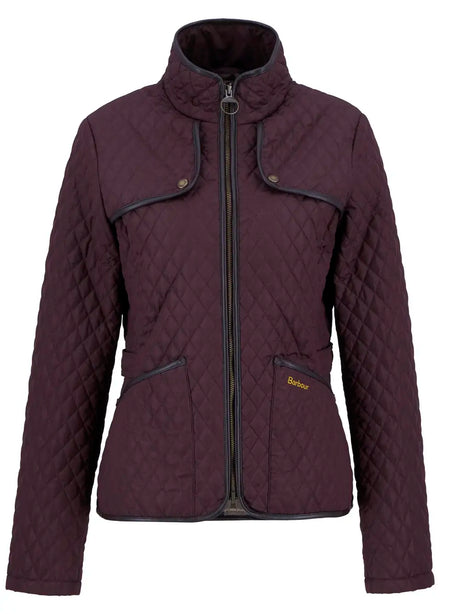 Barbour Dahlia Quilted Jacket, black cherry