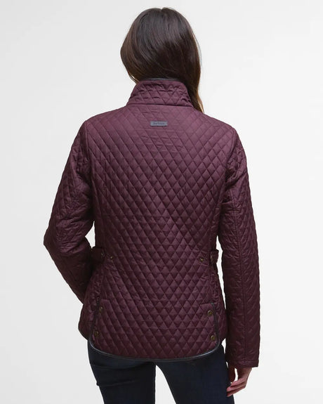 Barbour Dahlia Quilted Jacket, black cherry