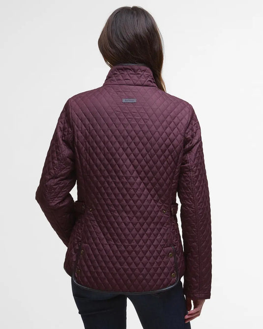 Barbour Dahlia Quilted Jacket, black cherry