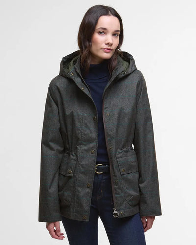 Barbour Dixon Waterproof Jacket, gardenia tweed