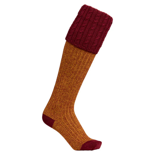 Laksen Westwood Mix Shooting Socks, gorse/wine