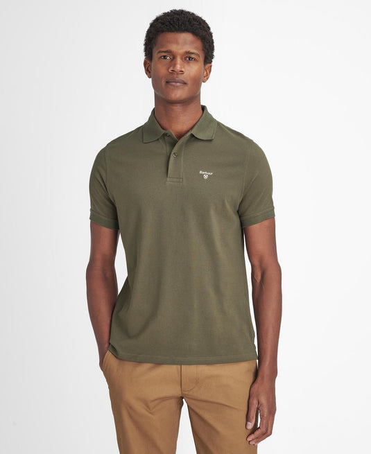 Barbour Sports Polo, dark olive