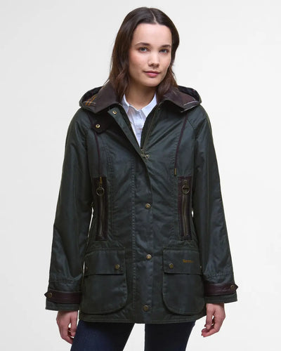 Barbour Ivy Wax Jacket, fern