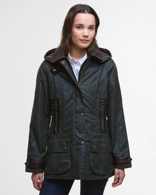 Barbour Ivy Wax Jacket, fern