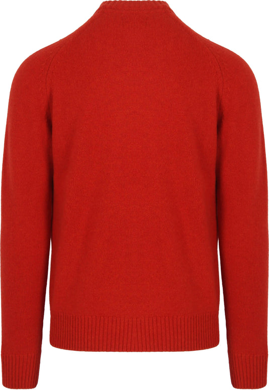 Barbour Grangetown Merino Crew Neck Sweater, red/orange