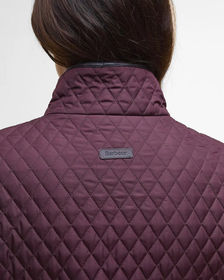 Barbour Dahlia Quilted Jacket, black cherry