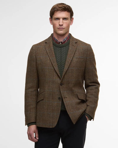 Barbour Sullivan Moons Check Blazer, brown