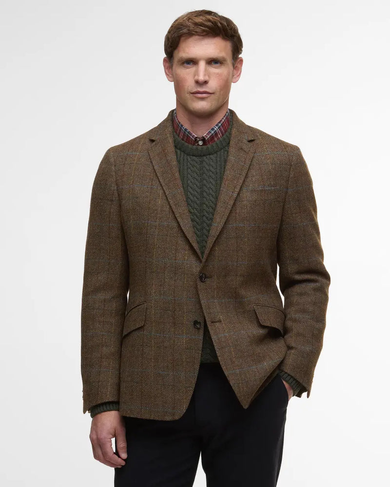 Afbeelding laden in Galerijviewer, Barbour Sullivan Moons Check Blazer, brown
