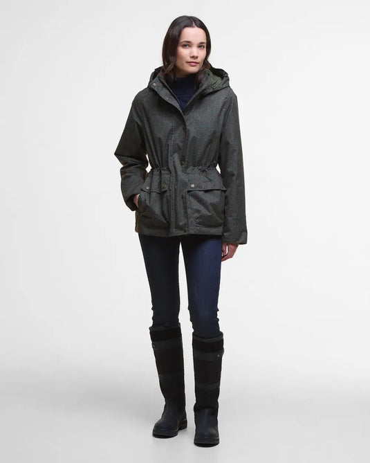Barbour Dixon Waterproof Jacket, gardenia tweed