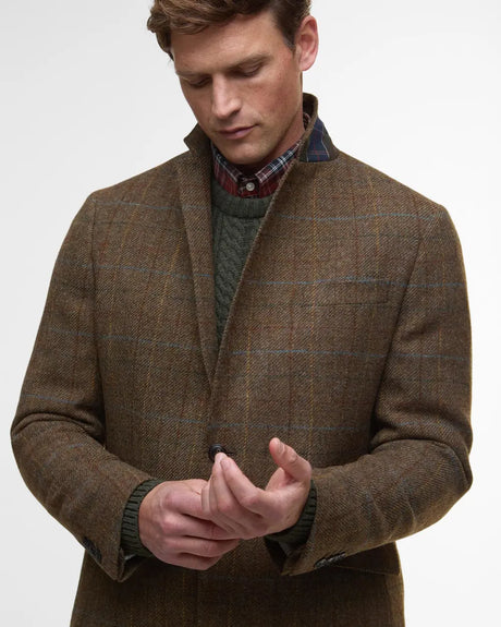 Barbour Sullivan Moons Check Blazer, brown