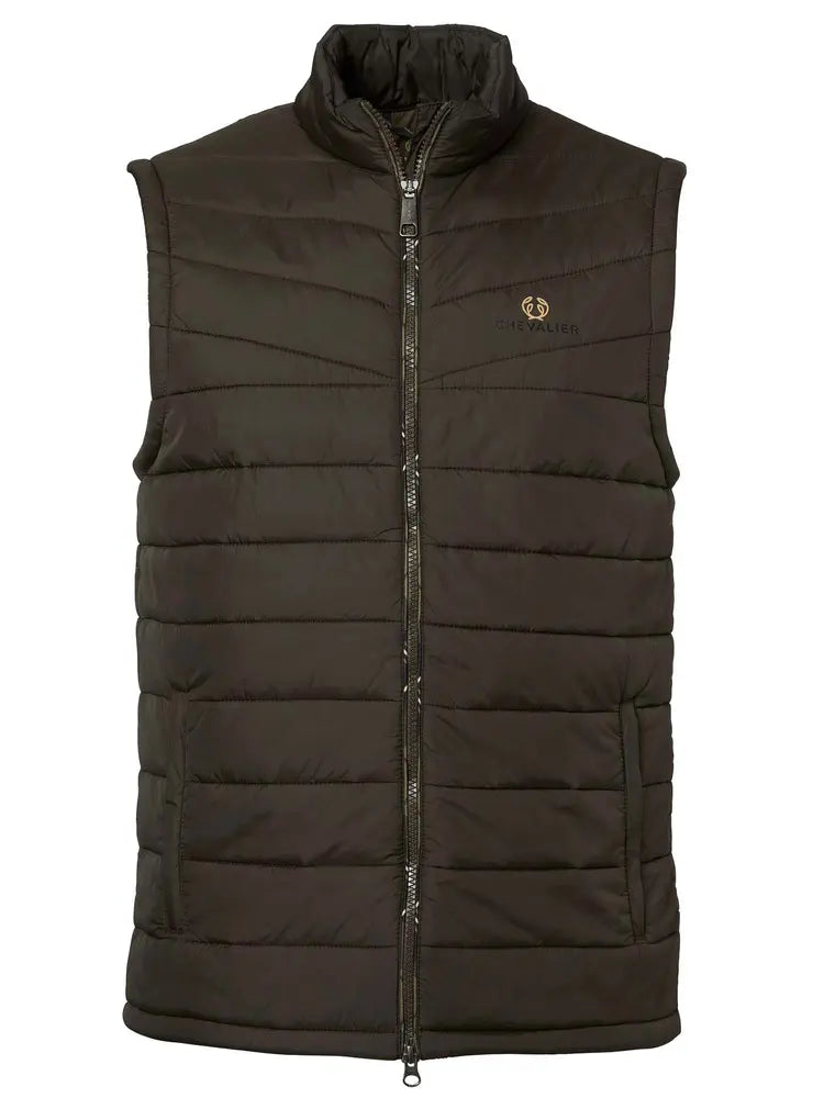 Afbeelding laden in Galerijviewer, Chevalier Quintin Padded Vest Men, leather brown
