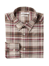 Betley Regular Fit Shirt Men Millet Brown Checked