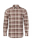 Betley Regular Fit Shirt Men Millet Brown Checked