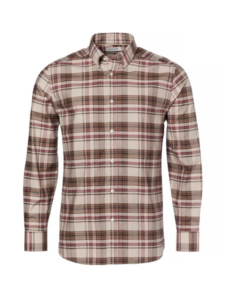 Betley Regular Fit Shirt Men Millet Brown Checked