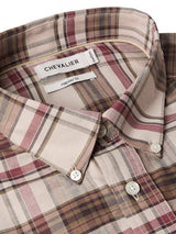 Betley Regular Fit Shirt Men Millet Brown Checked