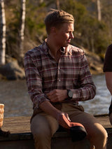 Betley Regular Fit Shirt Men Millet Brown Checked