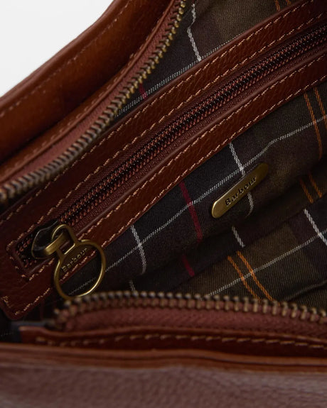 Barbour Sorrel Leather Sling Bag, brown