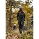 Pinewood Hurricane Sweater Women, dark green/dark brown