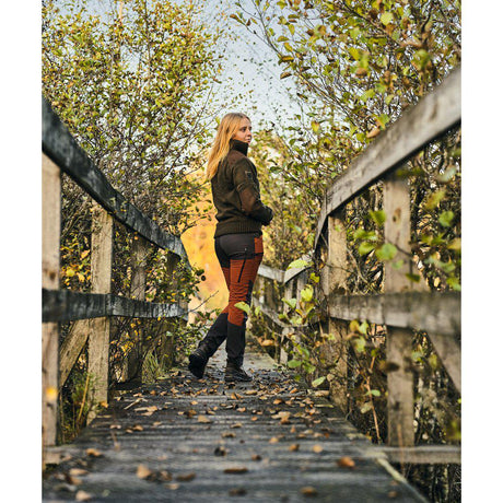Pinewood Hurricane Sweater Women, dark green/dark brown