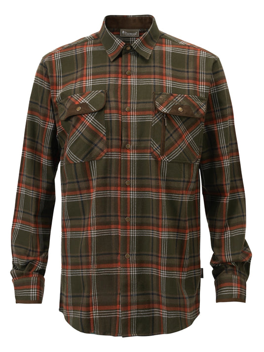 Pinewood Prestwick Exclusive Shirt M, green/burned orange