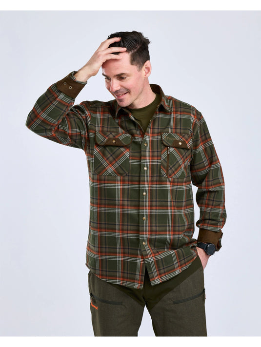 Pinewood Prestwick Exclusive Shirt M, green/burned orange