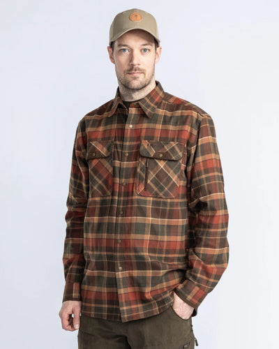 Pinewood Prestwick Exclusive Shirt, dark green/terracotta