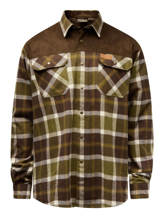 Pinewood Douglas Shirt, olive green/crème white