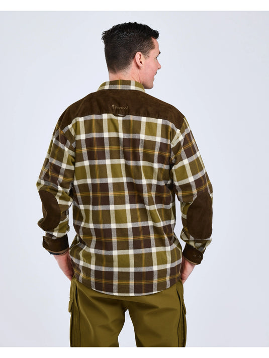 Pinewood Douglas Shirt, olive green/crème white
