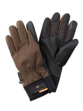 Waterproof Warm Shooting Gloves Leather Brown