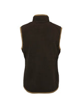 Pax Light Pile Vest Women Leather Brown