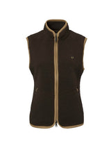 Pax Light Pile Vest Women Leather Brown