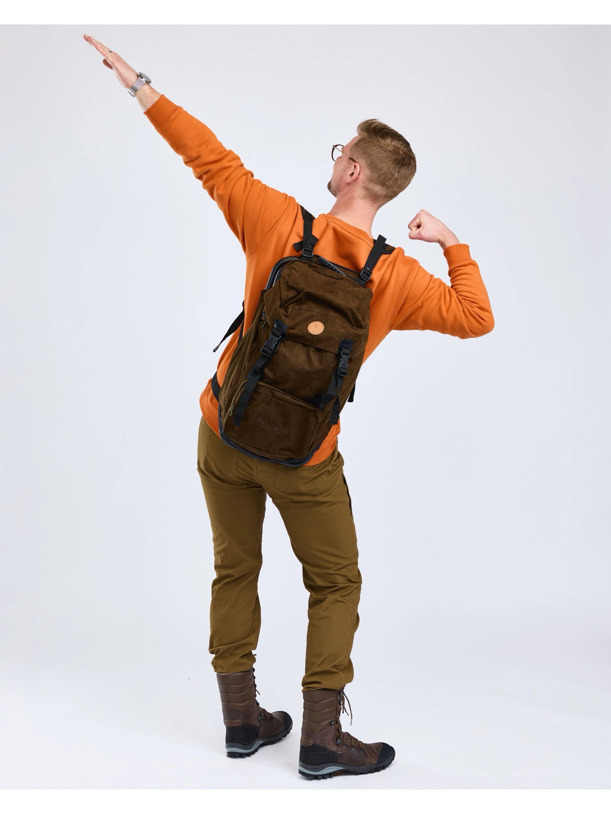Pinewood Hunting Chair Backpack, 35 liter, suède brown