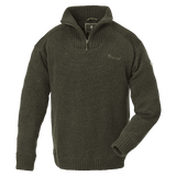 Pinewood Hurricane Sweater Men, dark green/dark brown