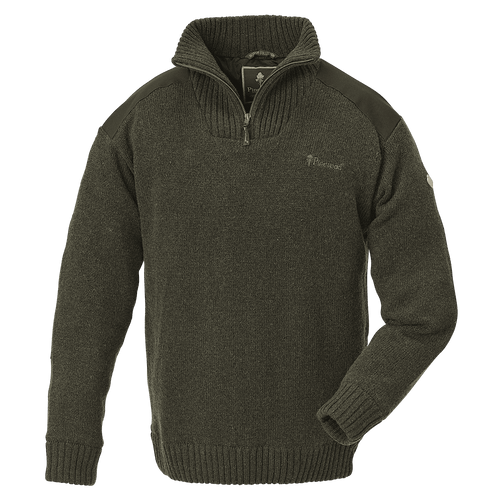 Pinewood Hurricane Sweater Men, dark green/dark brown